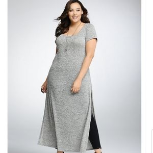 Torrid Side Slit Maxi Sweater Dress